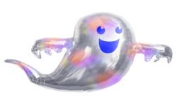 BALLON METALLIQUE FANTOME 80 CM IRIDESCIENT
