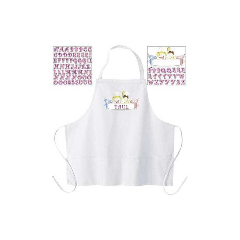 TABLIER EN TISSU LITTLE COOKS PERSONNALISABLE