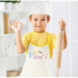 TABLIER EN TISSU LITTLE COOKS PERSONNALISABLE