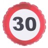 BALLON METALLIQUE ROND 46 CM TRAFFIC SIGN 30