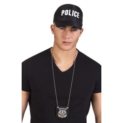 COLLIER BADGE POLICE ADULTE