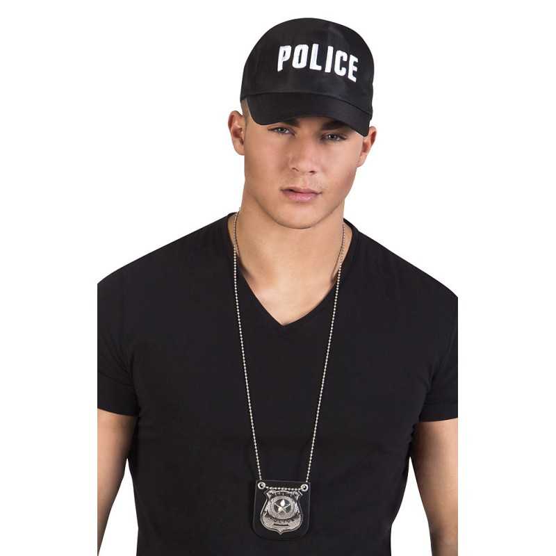 COLLIER BADGE POLICE ADULTE