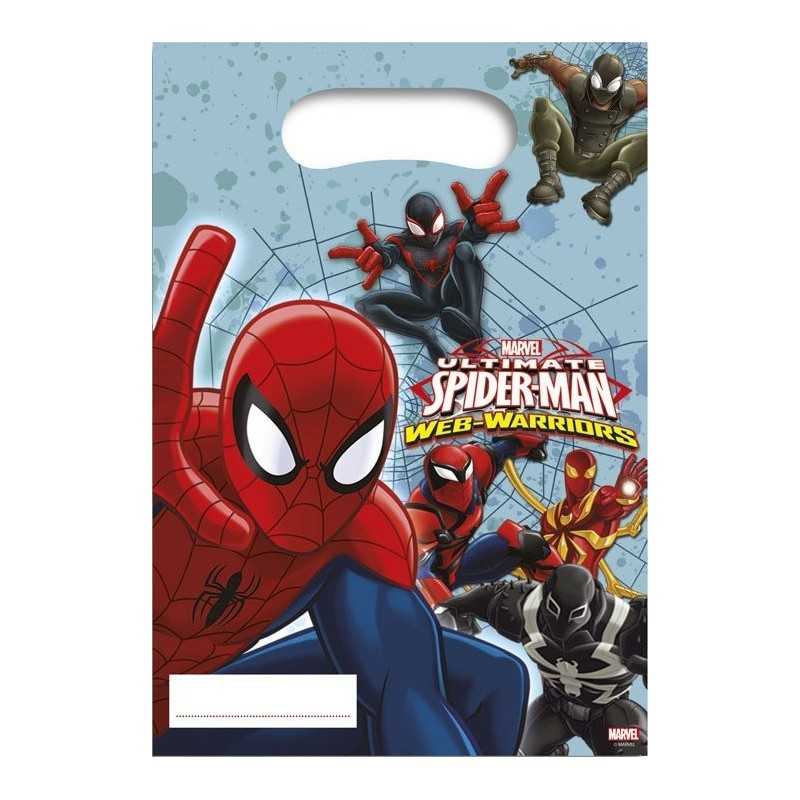 6 SACS CADEAUX SPIDERMAN