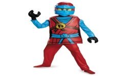 DEGUISEMENT NINJAGO ROUGE ET BLEU TAILLE 7/8 ANS