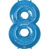 BALLON METALLIQUE CHIFFRE 8 BLEU 86 CM