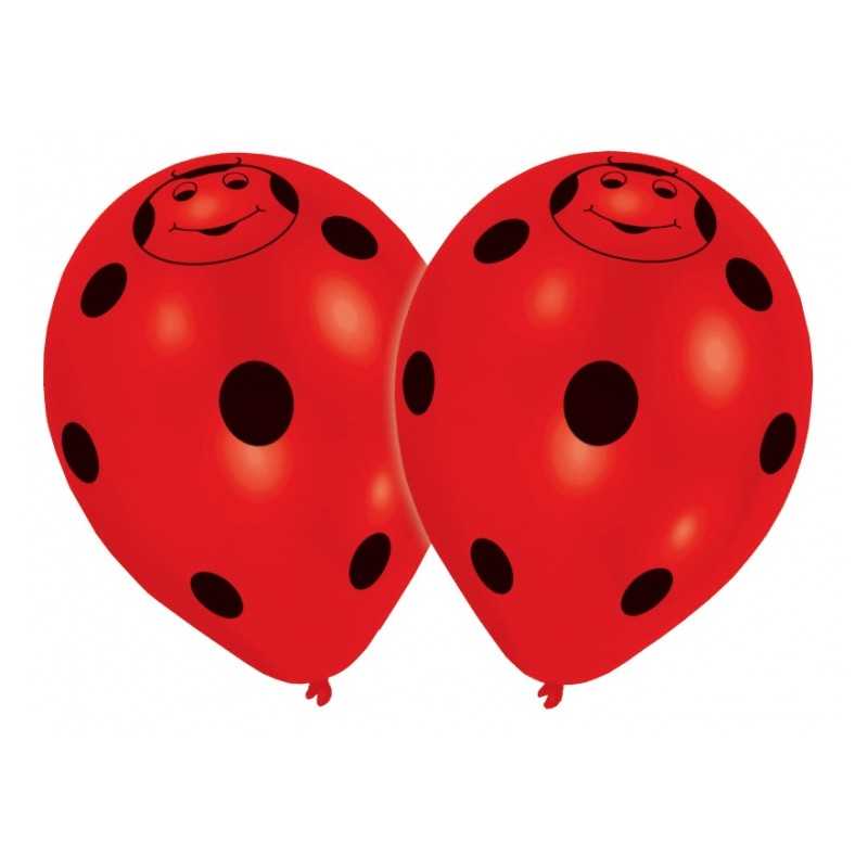8 BALLONS LATEX COCCINNELLE