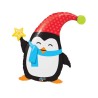 BALLON METALLIQUE PINGOUIN QUALATEX 89 CM