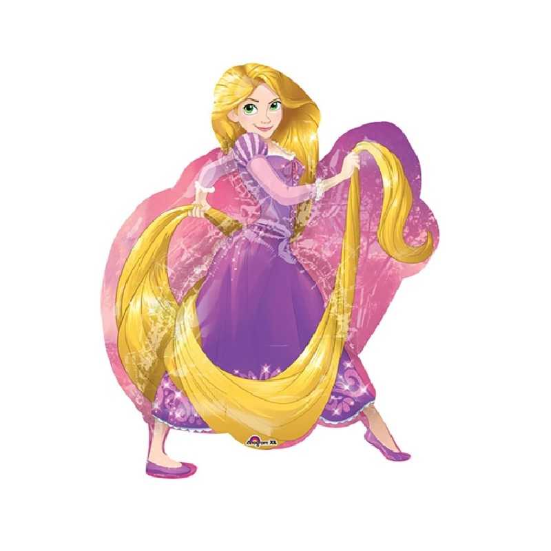 BALLON METALLIQUE RAIPONCE LONGUE CHEVELURE PRINCESSE DISNEY 66 X 78 CM