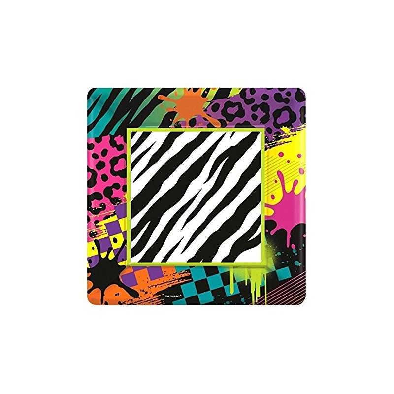 8 ASSIETTES ANNEES 80 26 CM