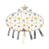 BALLON METALLIQUE ETOILES DOREES ET ARGENTEES 81 X 78 CM