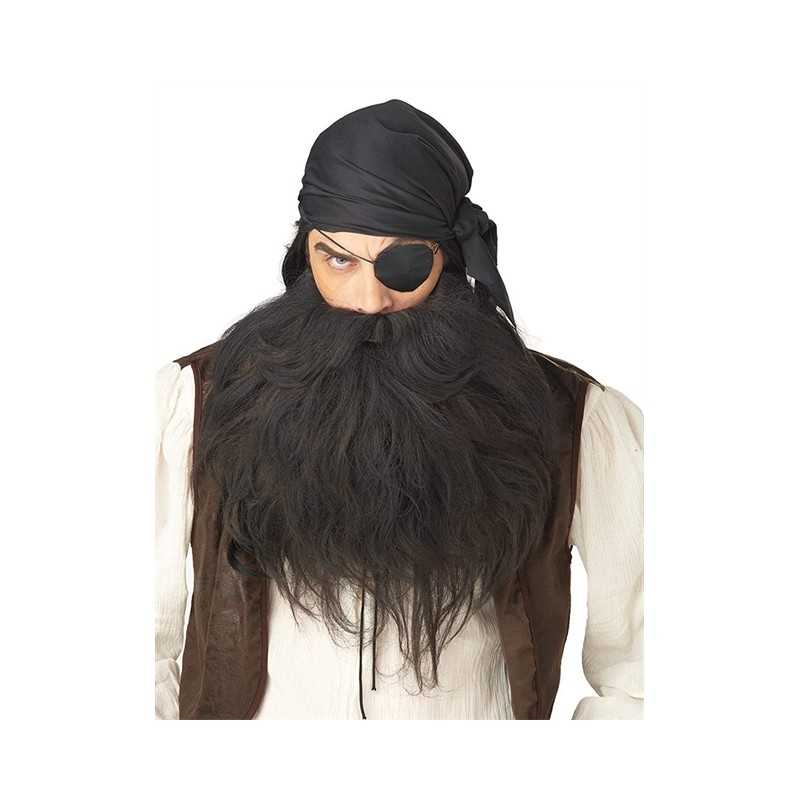 BARBE NOIRE ET MOUSTACHE PIRATE