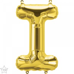 BALLON METALLIQUE LETTRE I OR 86 CM
