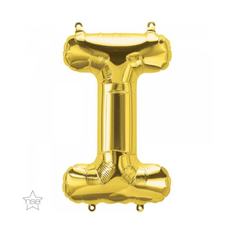 BALLON METALLIQUE LETTRE I OR 86 CM