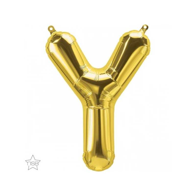 BALLON METALLIQUE LETTRE Y OR 86 CM