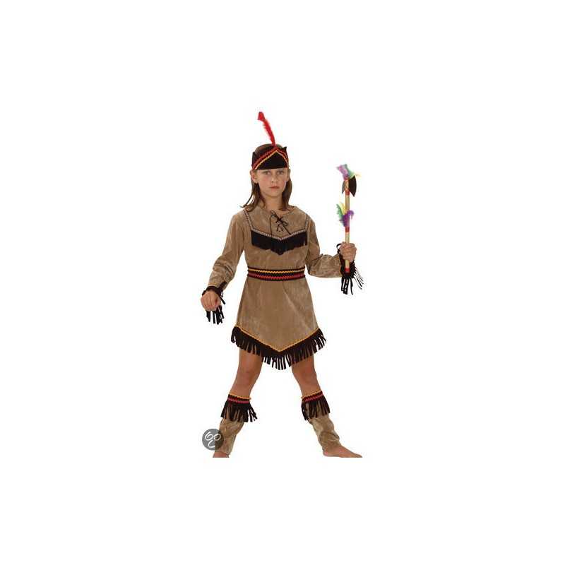 DEGUISEMENT INDIENNE ROBE MARRON 4/6 ANS