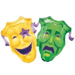 BALLON METALLIQUE MASQUE DE CARNAVAL 91 X 53 CM