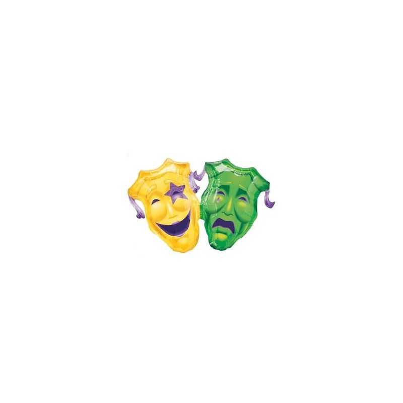 BALLON METALLIQUE MASQUE DE CARNAVAL 91 X 53 CM