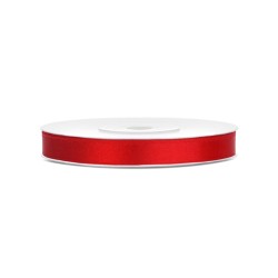 RUBAN SATIN DOUBLE FACE 6 MM ROUGE 25 M