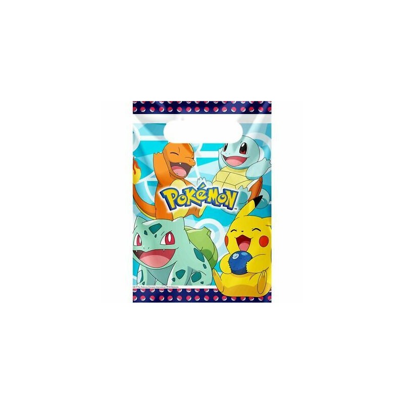 8 SACHETS PLASTIQUE POKEMON PIKACHU