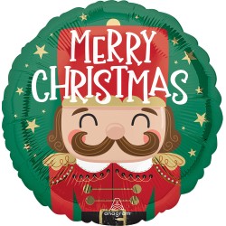 BALLON METALLIQUE ROND 43CM NUTCRACKER