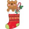 BALLON METALLIQUE CHAUSSETTE DE NOEL 81CM 