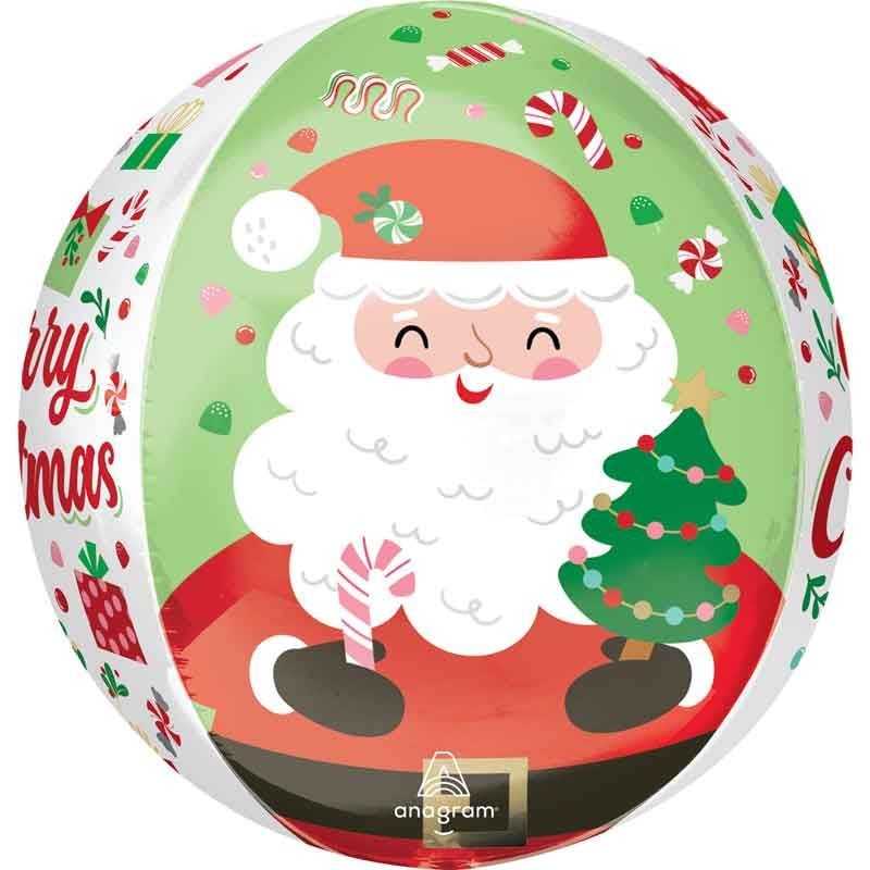 BALLON METALLIQUE ORBZ 38 CM PERE NOEL 