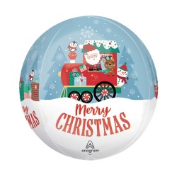 BALLON METALLIQUE ORBZ 38 CM NORTH POLE EXPRESS