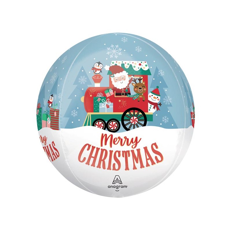 BALLON METALLIQUE ORBZ 38 CM NORTH POLE EXPRESS