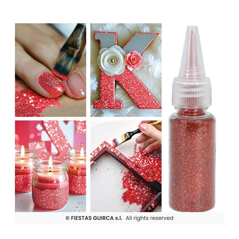 POT DE PAILLETTES ROUGE BIODEGRADABLE 10 GR