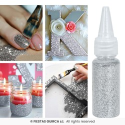 POT DE PAILLETTES ARGENT BIODEGRADABLE 10 GR