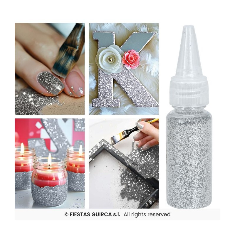 POT DE PAILLETTES ARGENT BIODEGRADABLE 10 GR