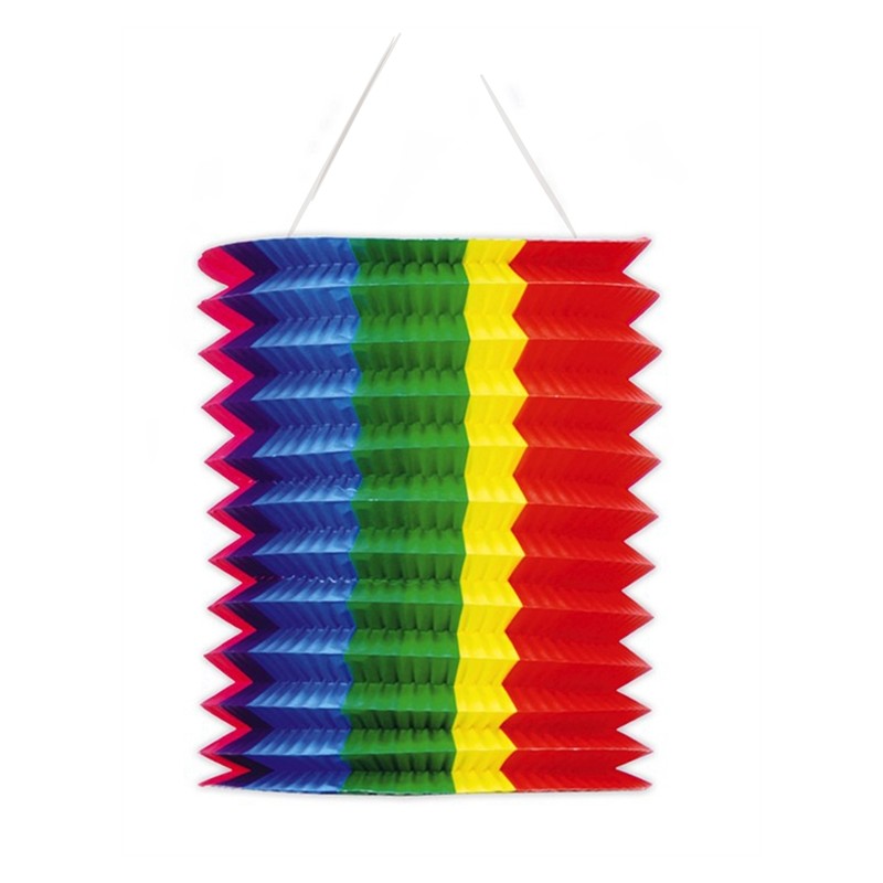 LAMPION CYLINDRIQUE MULTICOLORE 20 CM