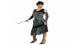 DEGUISEMENT CHARLESTONE GRISE ROBE LONGUE TAILLE 42-44