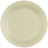 10 ASSIETTES CARTON RONDE CREME OU SABLE 18 CM