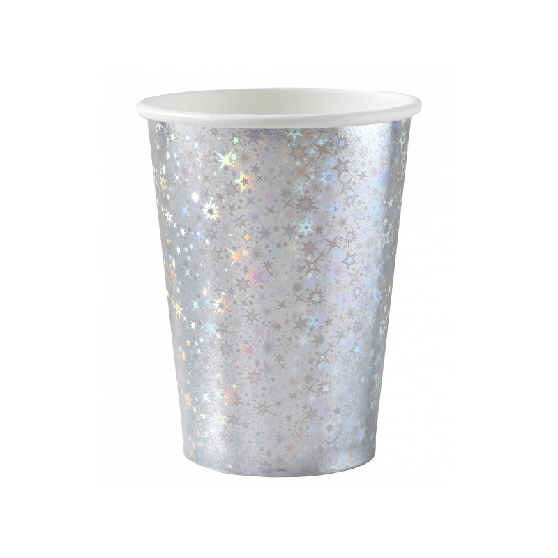 10 GOBELETS ETINCELLANTS ARGENT