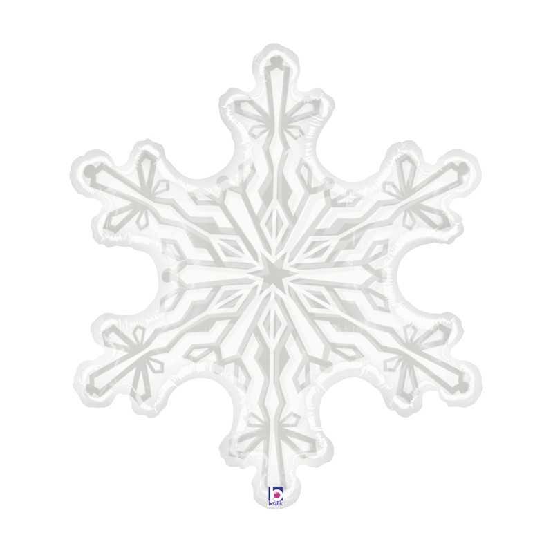 BALLON METALLIQUE FLOCON DE NEIGE 79 CM 