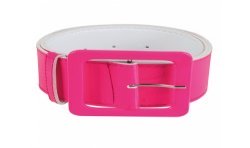 CEINTURE LARGE ROSE FLUO 