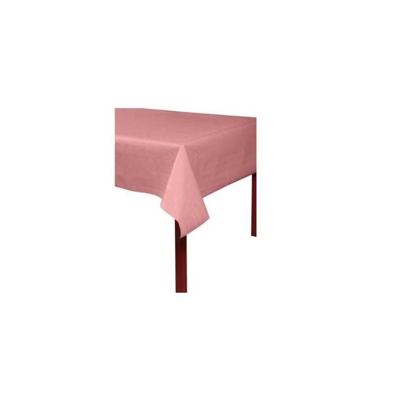 NAPPE DAMASSEE VIEUX ROSE 1.18 X 6 M