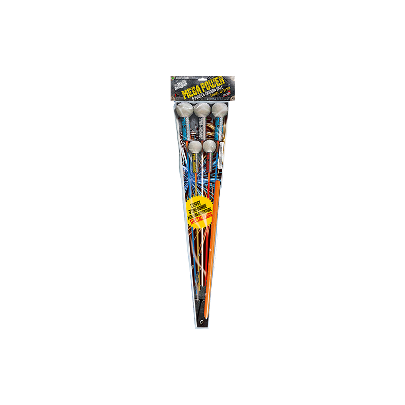 5 FUSEES CANON MEGA POWER CALIBRE 45/50 MM