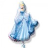 BALLON METALLIQUE PRINCESSE DISNEY CENDRILLON ROBE BLEUE 72X84 CM