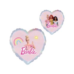 BALLON METALLIQUE COEUR BARBIE 45 CM