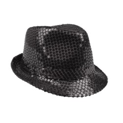 CHAPEAU BORSALINO A SEQUINS NOIR