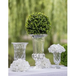 VASE VERRE FLORENCE TRANSPARENT 21.5CM X 21.5CM X 37.5CM