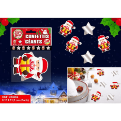 10 CONFETTIS GEANT PERE NOEL