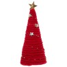 DECORATION SAPIN DE NOEL COSY ROUGE 6.5 X 18 CM 