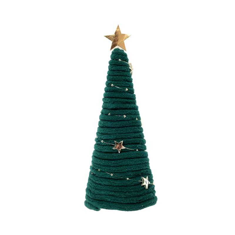 DECORATION SAPIN DE NOEL COSY VERT 6.5 X 18 CM 