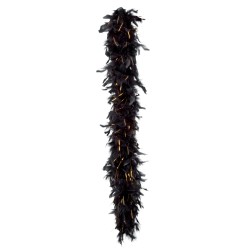 BOA PLUMES NOIR LAME OR
