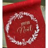 CHEMIN DE TABLE ROUGE ET BLANC NOEL 28 CM X 3 M