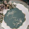 16 SERVIETTES VERT SAPIN + OR JOYEUX NOEL THEME NOEL 33 X 33 CM