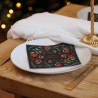 20 SERVIETTES HOUX NOIR, VERT ET ROUGE 32.5 X 32.5 CM 2 PLIS 